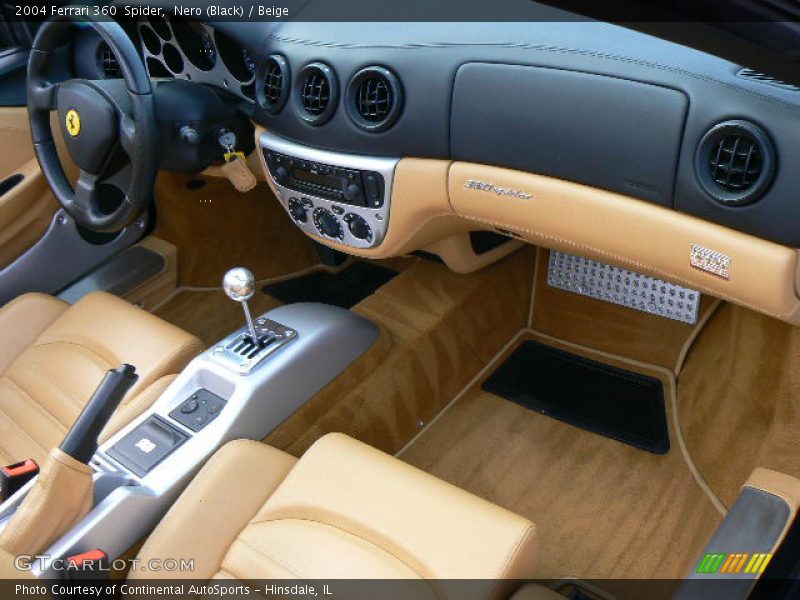 Nero (Black) / Beige 2004 Ferrari 360  Spider