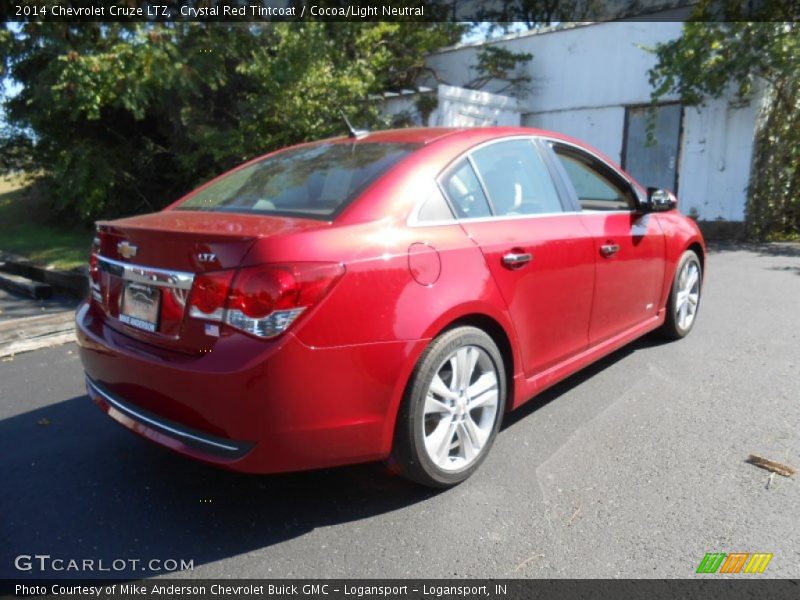 Crystal Red Tintcoat / Cocoa/Light Neutral 2014 Chevrolet Cruze LTZ