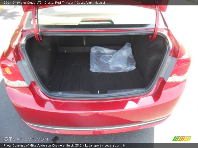 Crystal Red Tintcoat / Cocoa/Light Neutral 2014 Chevrolet Cruze LTZ