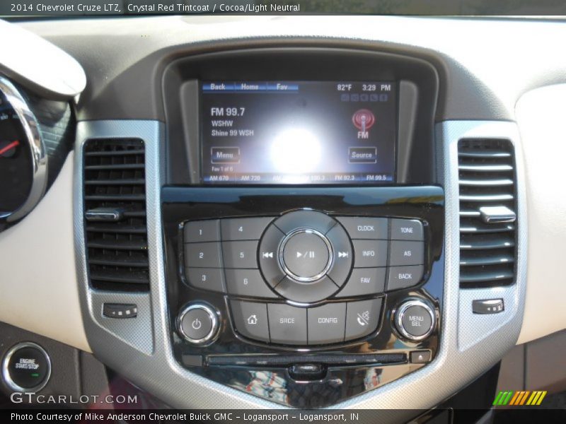 Crystal Red Tintcoat / Cocoa/Light Neutral 2014 Chevrolet Cruze LTZ
