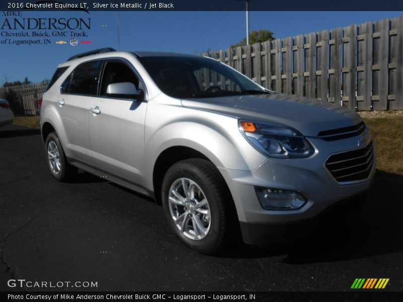 Silver Ice Metallic / Jet Black 2016 Chevrolet Equinox LT