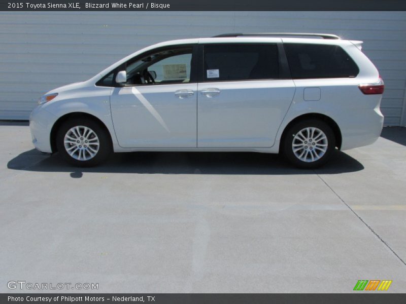 Blizzard White Pearl / Bisque 2015 Toyota Sienna XLE
