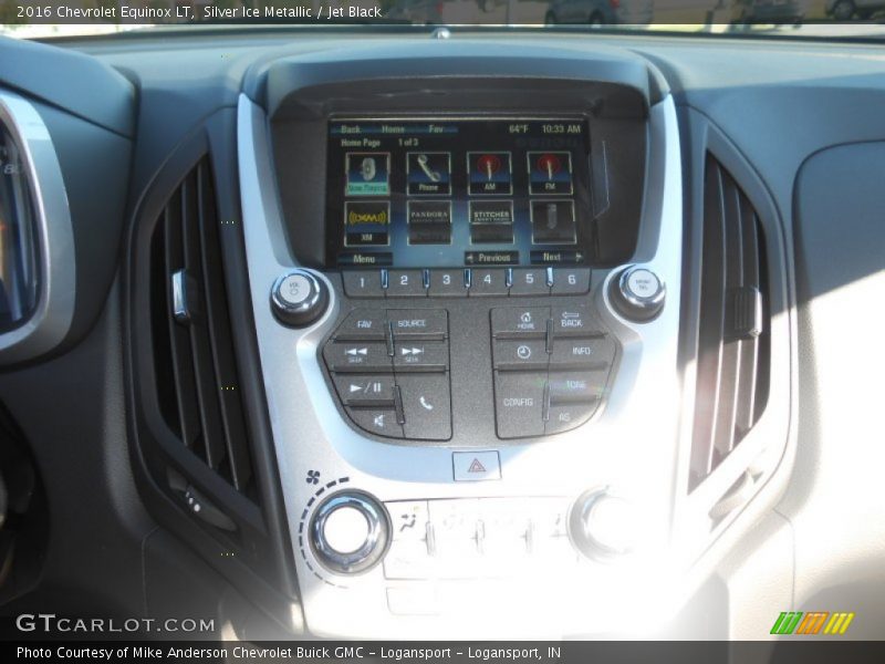 Silver Ice Metallic / Jet Black 2016 Chevrolet Equinox LT