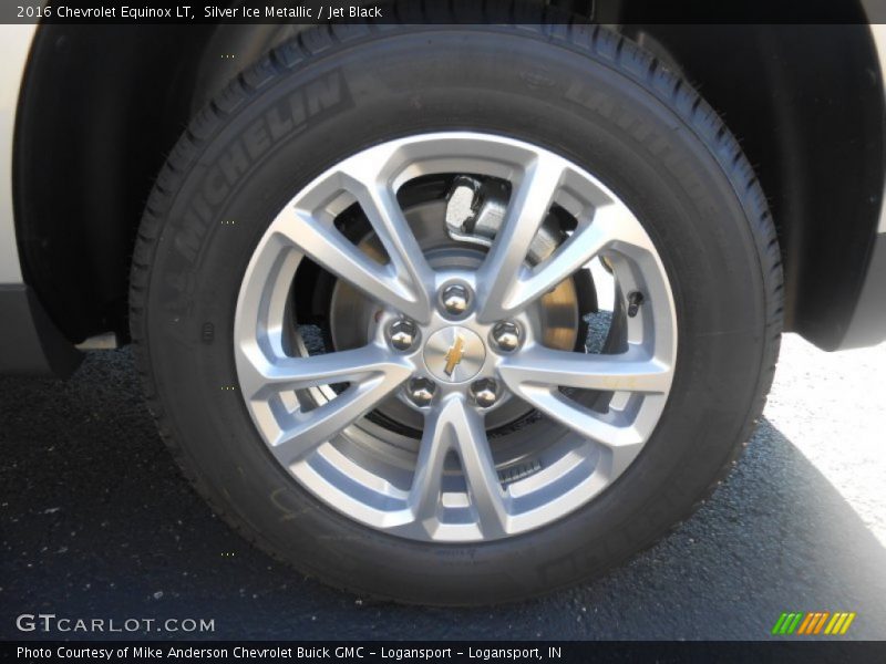 Silver Ice Metallic / Jet Black 2016 Chevrolet Equinox LT