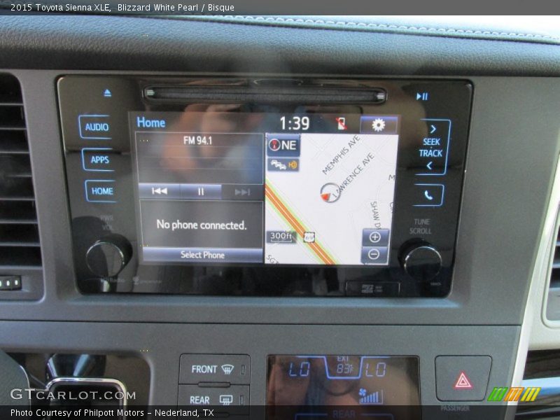 Blizzard White Pearl / Bisque 2015 Toyota Sienna XLE