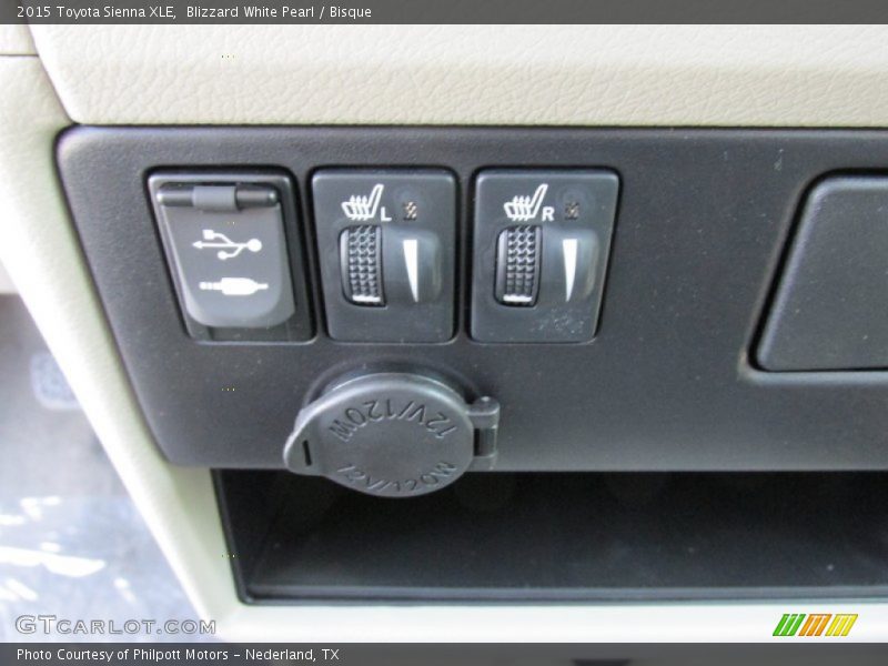 Blizzard White Pearl / Bisque 2015 Toyota Sienna XLE