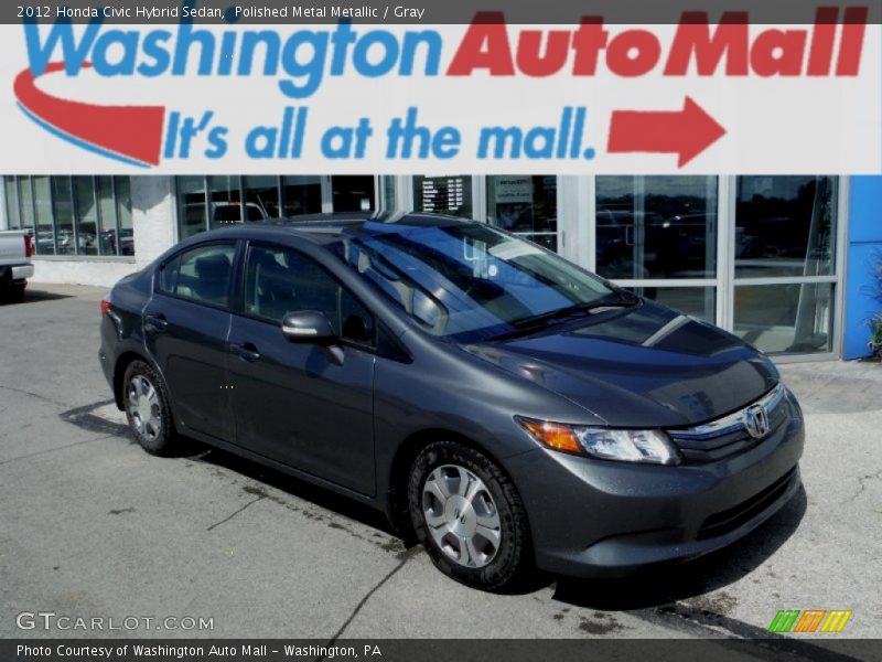 Polished Metal Metallic / Gray 2012 Honda Civic Hybrid Sedan