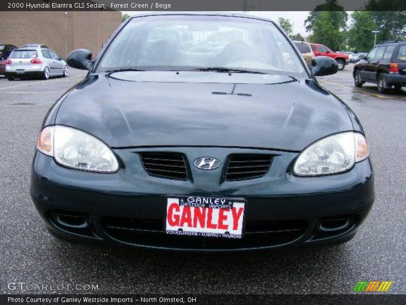 Forest Green / Beige 2000 Hyundai Elantra GLS Sedan