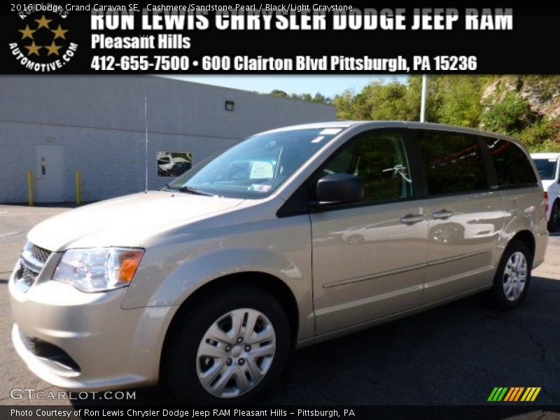 Cashmere/Sandstone Pearl / Black/Light Graystone 2016 Dodge Grand Caravan SE