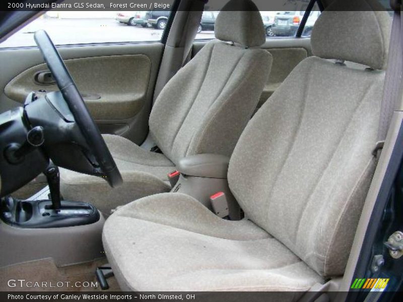 Forest Green / Beige 2000 Hyundai Elantra GLS Sedan