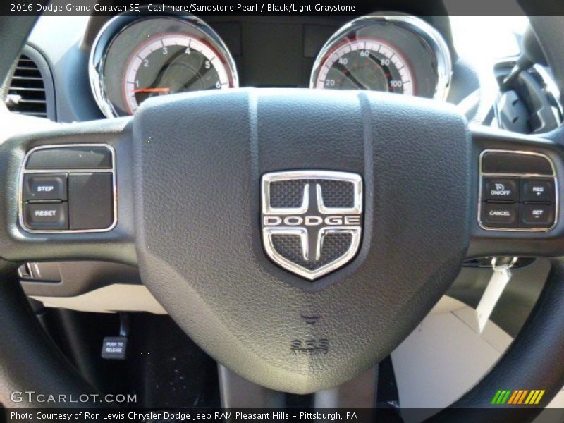 Cashmere/Sandstone Pearl / Black/Light Graystone 2016 Dodge Grand Caravan SE