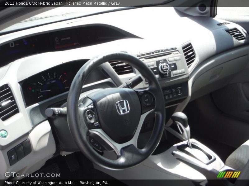 Polished Metal Metallic / Gray 2012 Honda Civic Hybrid Sedan