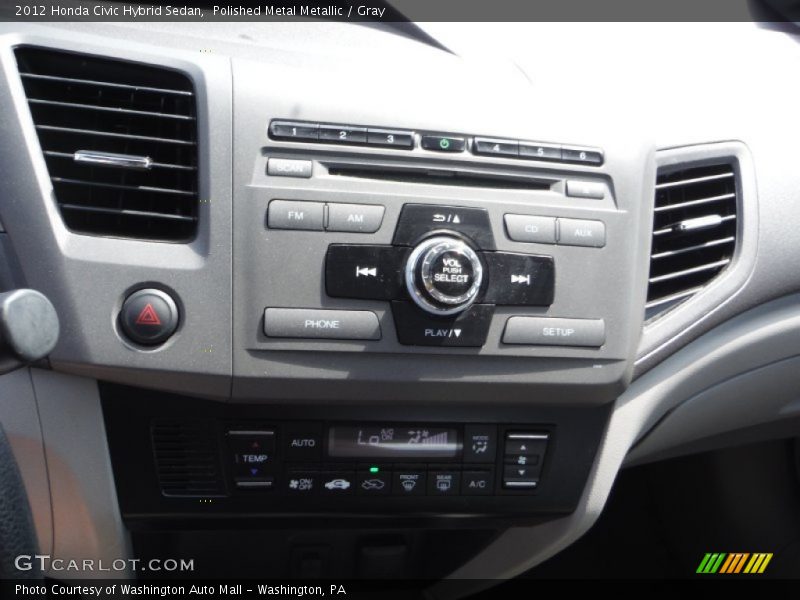 Polished Metal Metallic / Gray 2012 Honda Civic Hybrid Sedan