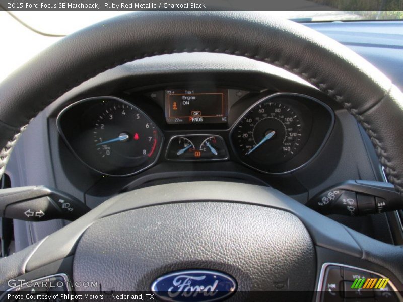 Ruby Red Metallic / Charcoal Black 2015 Ford Focus SE Hatchback