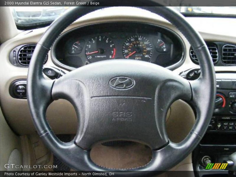 Forest Green / Beige 2000 Hyundai Elantra GLS Sedan