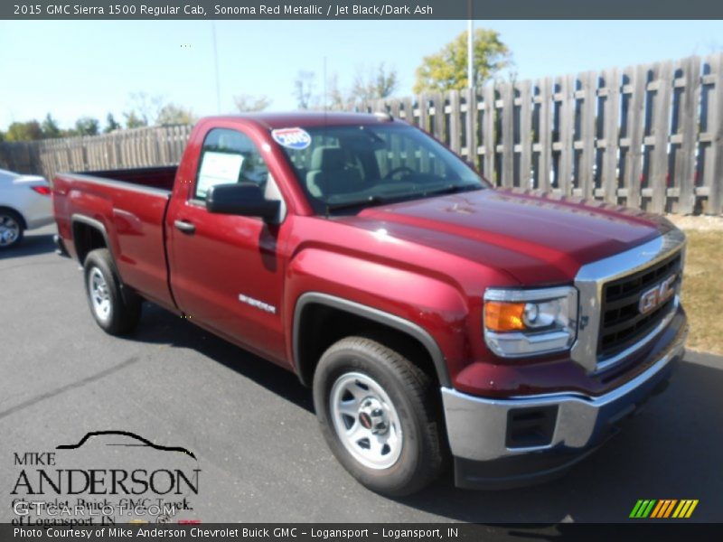 Sonoma Red Metallic / Jet Black/Dark Ash 2015 GMC Sierra 1500 Regular Cab