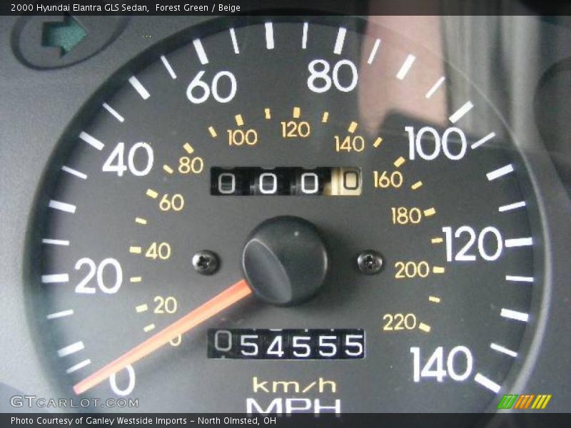 Forest Green / Beige 2000 Hyundai Elantra GLS Sedan