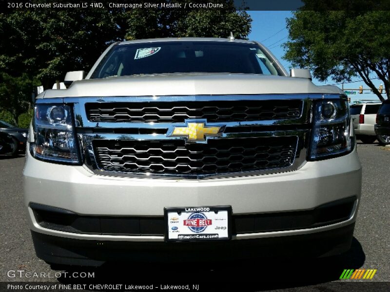 Champagne Silver Metallic / Cocoa/Dune 2016 Chevrolet Suburban LS 4WD