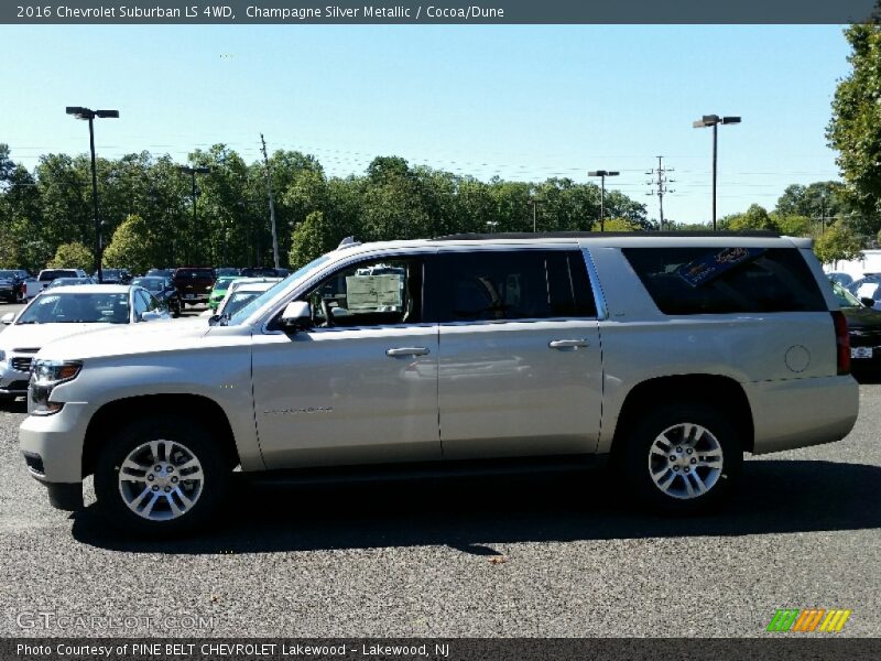 Champagne Silver Metallic / Cocoa/Dune 2016 Chevrolet Suburban LS 4WD