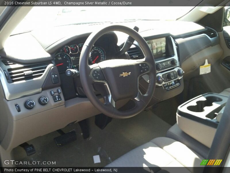 Champagne Silver Metallic / Cocoa/Dune 2016 Chevrolet Suburban LS 4WD
