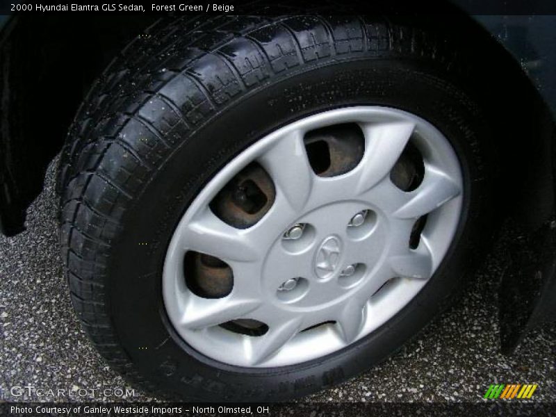 Forest Green / Beige 2000 Hyundai Elantra GLS Sedan