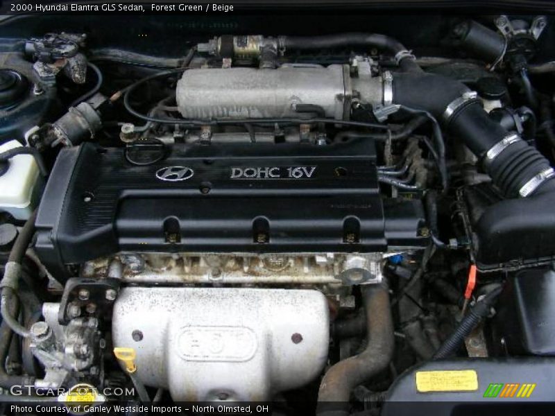 Forest Green / Beige 2000 Hyundai Elantra GLS Sedan