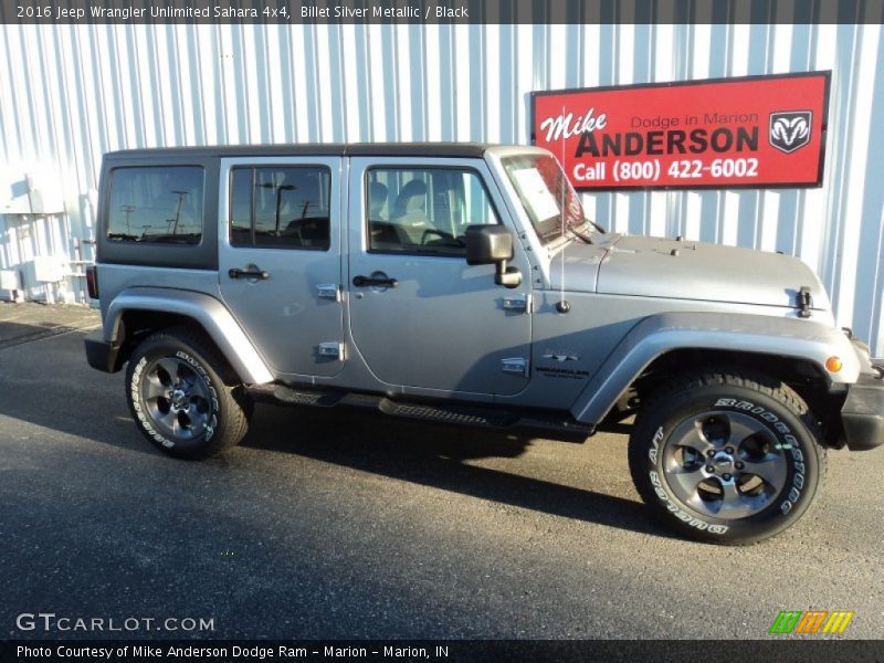 Billet Silver Metallic / Black 2016 Jeep Wrangler Unlimited Sahara 4x4