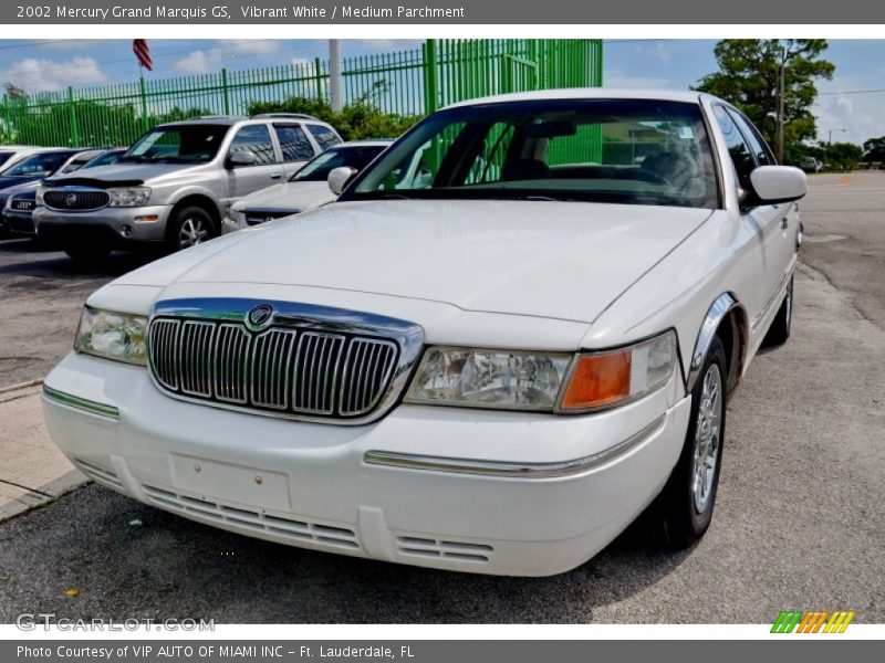 Vibrant White / Medium Parchment 2002 Mercury Grand Marquis GS