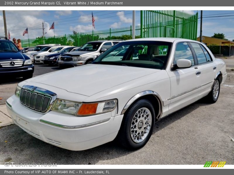 Vibrant White / Medium Parchment 2002 Mercury Grand Marquis GS