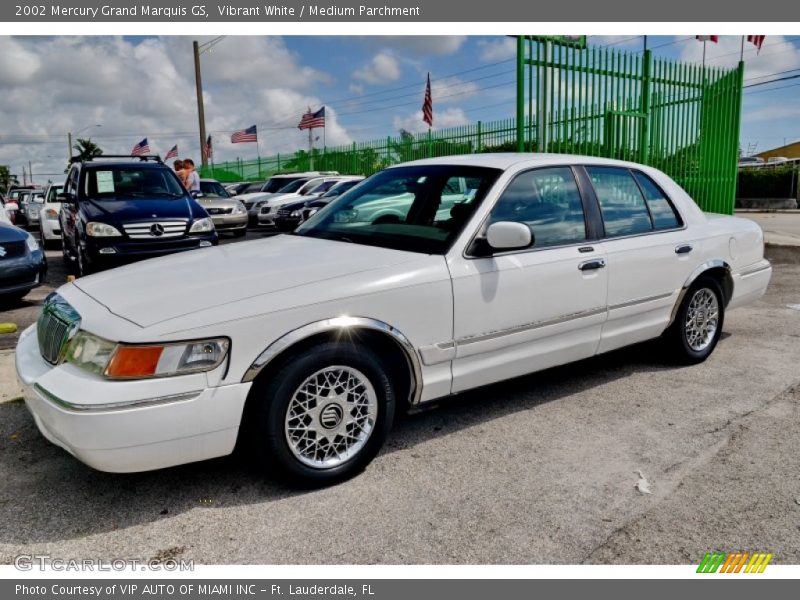Vibrant White / Medium Parchment 2002 Mercury Grand Marquis GS