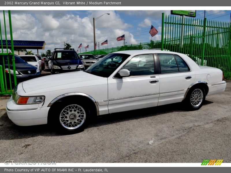 Vibrant White / Medium Parchment 2002 Mercury Grand Marquis GS