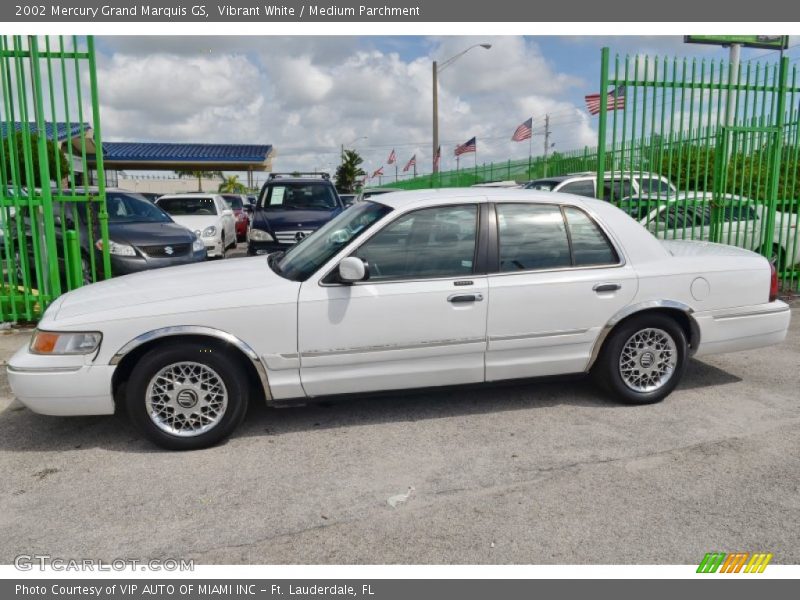 Vibrant White / Medium Parchment 2002 Mercury Grand Marquis GS