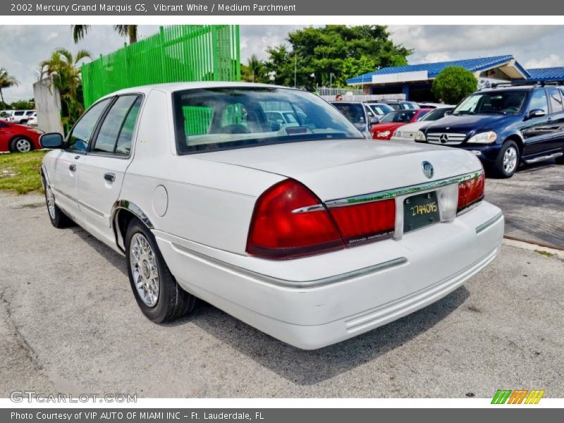 Vibrant White / Medium Parchment 2002 Mercury Grand Marquis GS