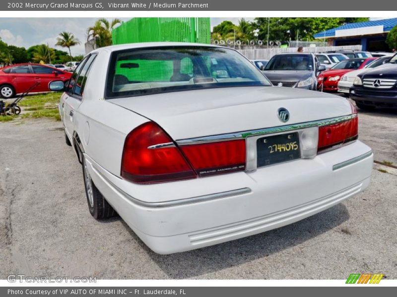 Vibrant White / Medium Parchment 2002 Mercury Grand Marquis GS