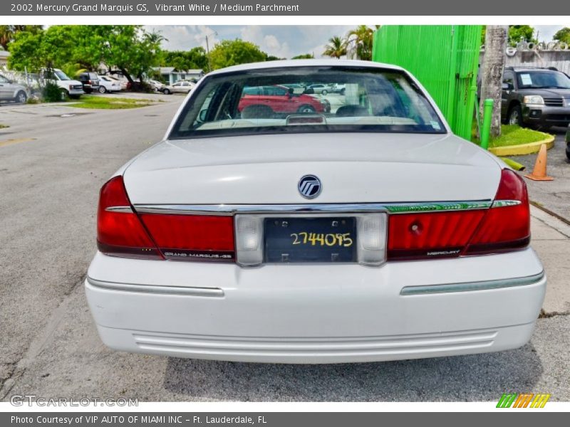 Vibrant White / Medium Parchment 2002 Mercury Grand Marquis GS