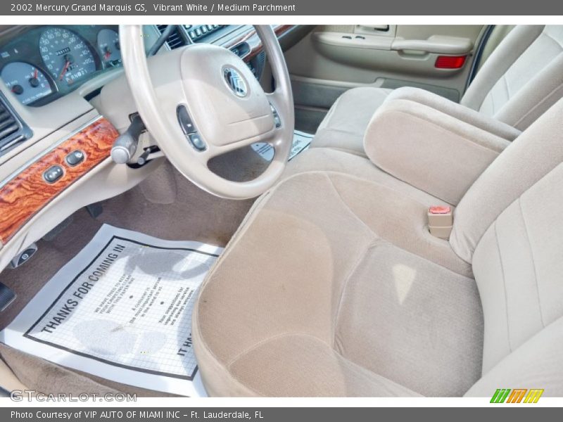 Vibrant White / Medium Parchment 2002 Mercury Grand Marquis GS