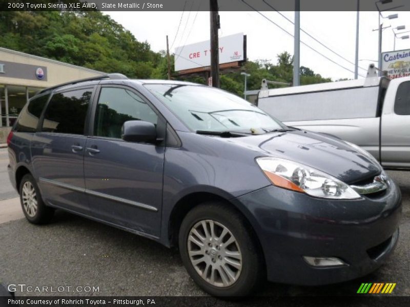Slate Metallic / Stone 2009 Toyota Sienna XLE AWD