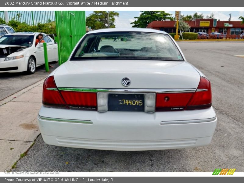 Vibrant White / Medium Parchment 2002 Mercury Grand Marquis GS