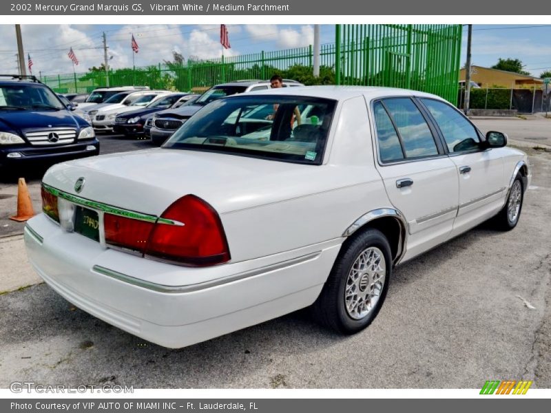 Vibrant White / Medium Parchment 2002 Mercury Grand Marquis GS