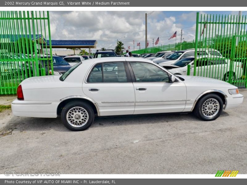 Vibrant White / Medium Parchment 2002 Mercury Grand Marquis GS