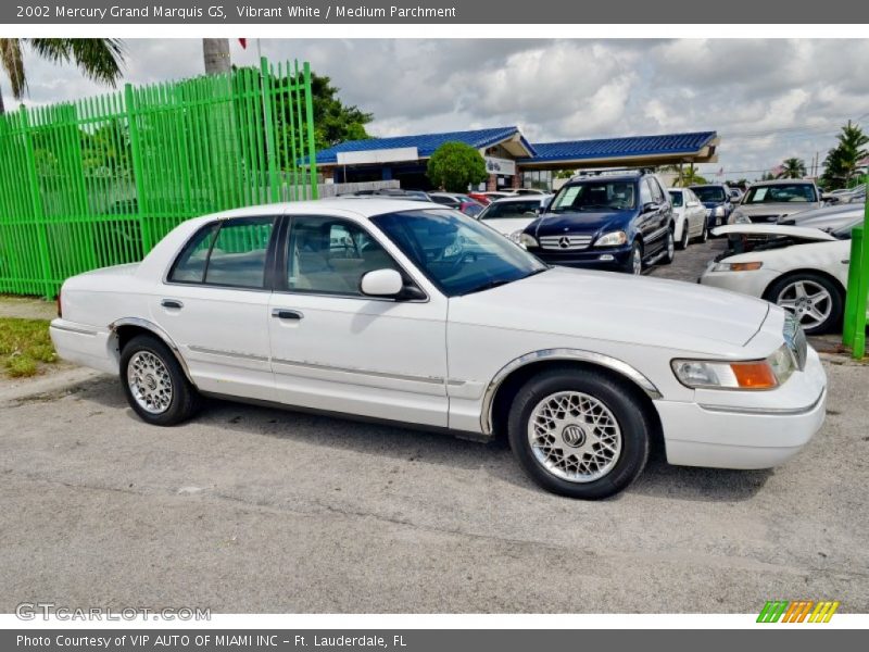 Vibrant White / Medium Parchment 2002 Mercury Grand Marquis GS