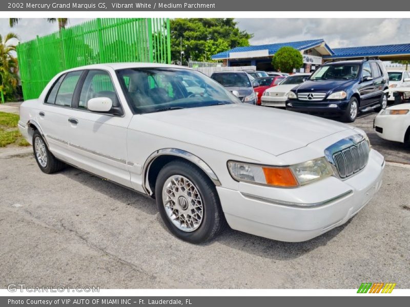 Vibrant White / Medium Parchment 2002 Mercury Grand Marquis GS