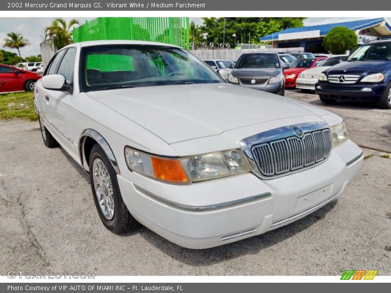 Vibrant White / Medium Parchment 2002 Mercury Grand Marquis GS
