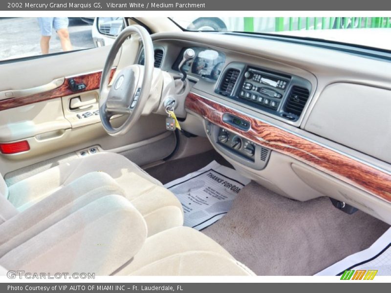 Vibrant White / Medium Parchment 2002 Mercury Grand Marquis GS