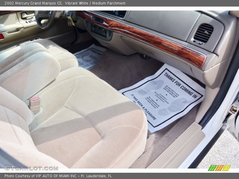 Vibrant White / Medium Parchment 2002 Mercury Grand Marquis GS