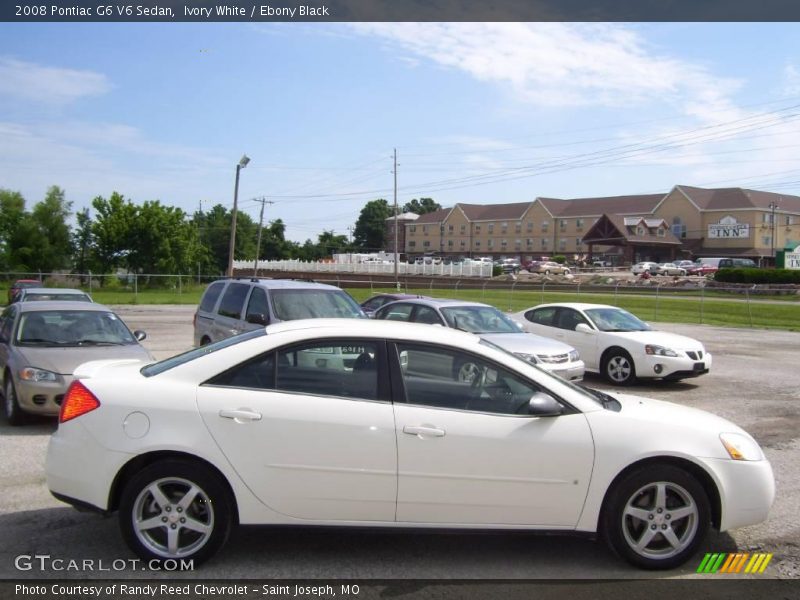 Ivory White / Ebony Black 2008 Pontiac G6 V6 Sedan