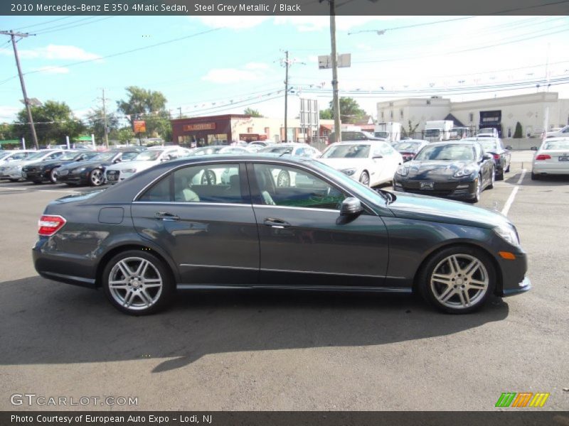 Steel Grey Metallic / Black 2010 Mercedes-Benz E 350 4Matic Sedan