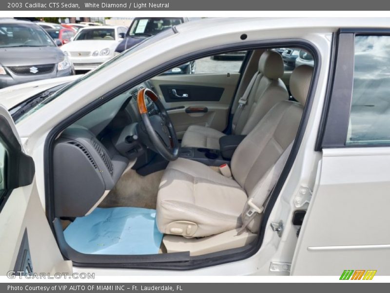 White Diamond / Light Neutral 2003 Cadillac CTS Sedan