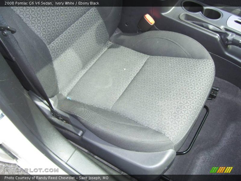 Ivory White / Ebony Black 2008 Pontiac G6 V6 Sedan