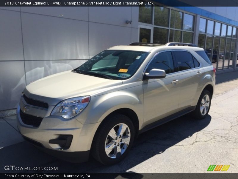 Champagne Silver Metallic / Light Titanium/Jet Black 2013 Chevrolet Equinox LT AWD